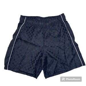 DSG | Black Athletic Shorts w/ Checkered & Micro Checker Design | Size M 10/12